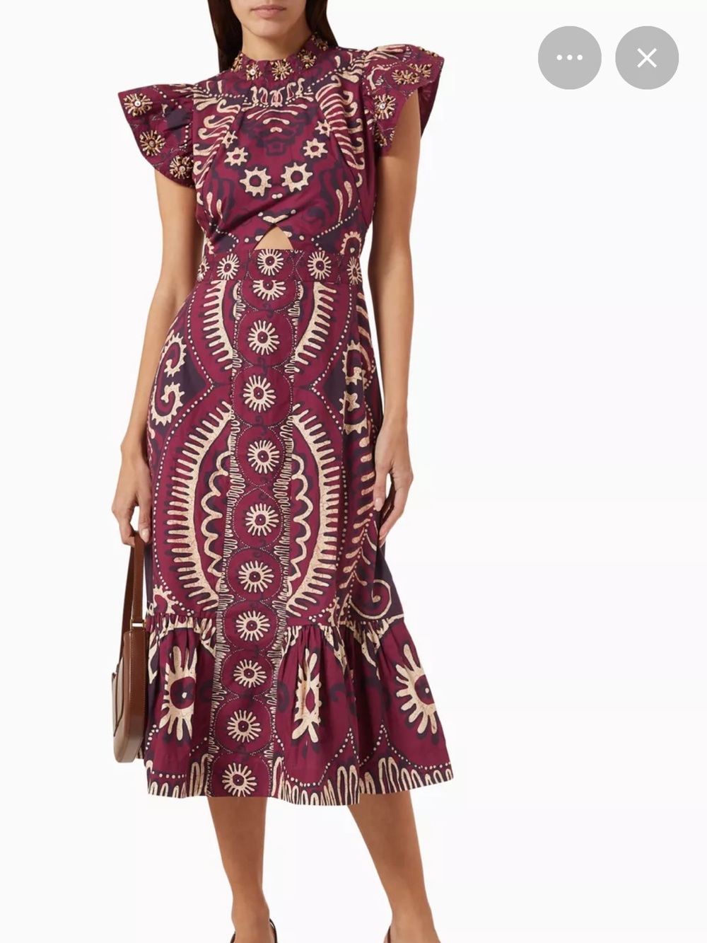 NWT Sea New York - Charlough Print Cut-out Midi Dress in size 4